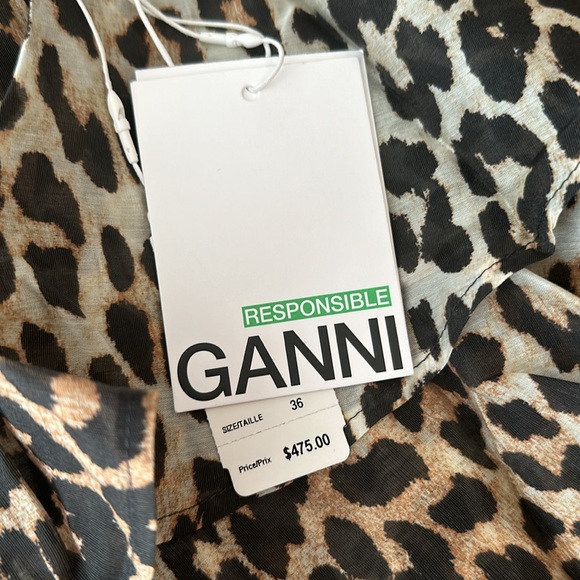 GANNI - leopard print high waist skirt - Picture 5 of 5